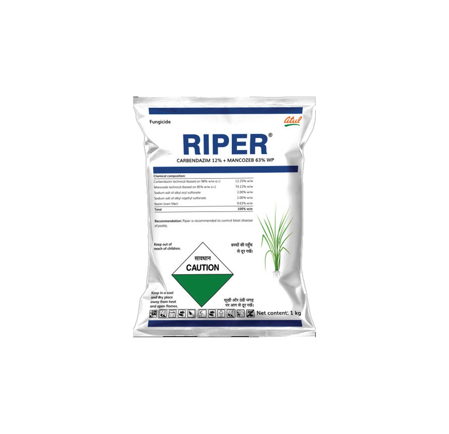 Riper (Carbendazim 12% + Mancozeb 63% WP)