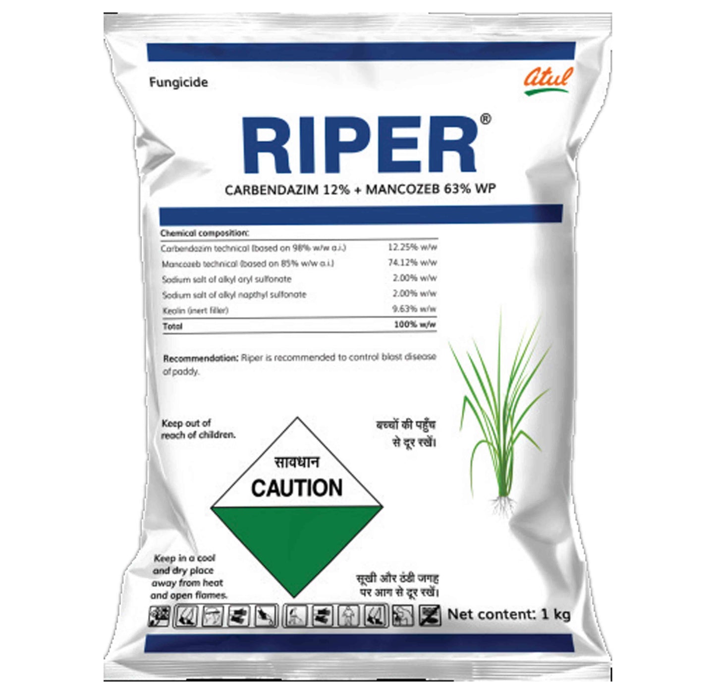 Riper (Carbendazim 12% + Mancozeb 63% WP)